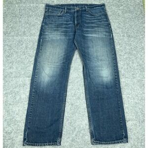 Levi's Jeans Mens 38x32 505 Straight‎ Leg Regular Fit Faded Blue Denim Pants